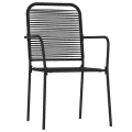 Ensemble à manger de jardin 7 pcs Noir