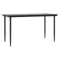 Ensemble à manger de jardin coussins 5pcs Noir Résine tressée