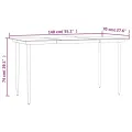 Ensemble à manger de jardin coussins 5pcs Noir Résine tressée