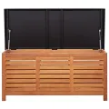 Boîte de rangement de jardin 117x50x55 cm Eucalyptus solide
