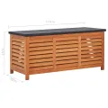 Boîte de rangement de jardin 117x50x55 cm Eucalyptus solide