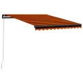 Auvent manuel rétractable 350x250 cm Orange et marron
