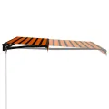 Auvent manuel rétractable 350x250 cm Orange et marron