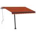 Auvent manuel rétractable sur pied 350x250 cm Orange et marron
