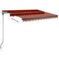 Auvent manuel rétractable sur pied 350x250 cm Orange et marron
