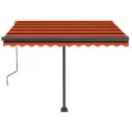 Auvent manuel rétractable sur pied 350x250 cm Orange et marron
