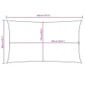 Voile de parasol tissu oxford rectangulaire 2x4,5 m rouge