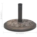 Socle de parasol Résine Rond Bronze 9 kg