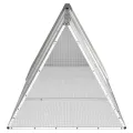 Cage pour lapin Gris 302,5x80,5x71 cm Acier galvanisé