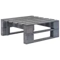 Salon de jardin palette 4pcs avec coussins Pin imprégné de gris