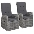 Ensemble à manger de jardin avec coussins 7 pcs Gris