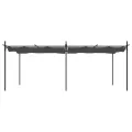 Pergola avec toit rétractable anthracite 589x292x230 cm