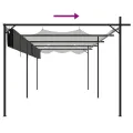 Pergola avec toit rétractable anthracite 589x292x230 cm