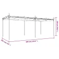 Pergola avec toit rétractable anthracite 589x292x230 cm