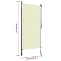 Store roulant d'extérieur 100 x 270 cm Crème