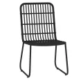 Ensemble à manger de jardin 3 pcs Noir