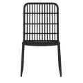 Ensemble à manger de jardin 3 pcs Noir