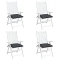 Coussins de chaise lot de 4 anthracite 50x50x7 cm tissu oxford