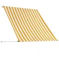 Auvent rétractable 150x150 cm Jaune et blanc