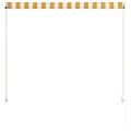 Auvent rétractable 150x150 cm Jaune et blanc