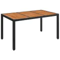 Ensemble à manger de jardin coussins 5pcs Noir Résine tressée