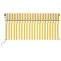Auvent rétractable automatique avec store 3x2,5m Jaune et blanc