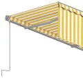 Auvent rétractable automatique avec store 3x2,5m Jaune et blanc