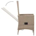 Ensemble à manger de jardin avec coussins 9 pcs Beige
