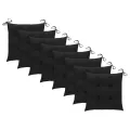 Chaises de jardin lot de 8 avec coussins Bois d'acacia solide
