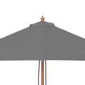 Parasol d'extérieur avec mât en bois 150x200 cm anthracite