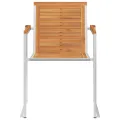 Chaises de jardin avec coussins lot de 2 Acacia solide et acier