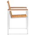 Chaises de jardin avec coussins lot de 2 Acacia solide et acier