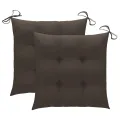 Chaises de jardin avec coussins lot de 2 Acacia solide et acier