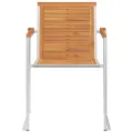 Chaises de jardin lot de 4 avec coussins Bois d'acacia massif