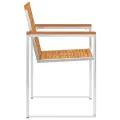 Chaises de jardin lot de 4 avec coussins Bois d'acacia massif