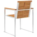Chaises de jardin lot de 4 avec coussins Bois d'acacia massif