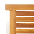 Chaises de jardin lot de 4 avec coussins Bois d'acacia massif