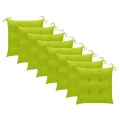 Chaises de jardin lot de 8 avec coussins Bois d'acacia solide