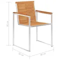Chaises de jardin lot de 8 avec coussins Bois d'acacia solide