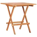 Ensemble de bistro 3pcs avec coussins crème Bois de teck massif
