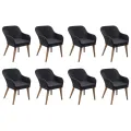 Ensemble à manger de jardin 9 pcs Résine tressée Noir