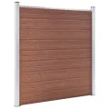 Clôture de jardin WPC 1218x186 cm Marron
