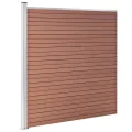 Clôture de jardin WPC 1218x186 cm Marron