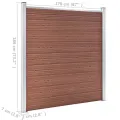 Clôture de jardin WPC 1218x186 cm Marron