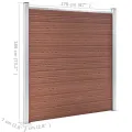 Clôture de jardin WPC 872x186 cm Marron