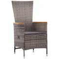 Ensemble à manger de jardin avec coussins 9 pcs Gris
