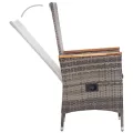 Ensemble à manger de jardin avec coussins 9 pcs Gris