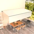 Auvent automatique rétractable avec store 6x3 m Crème