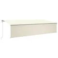 Auvent automatique rétractable avec store 6x3 m Crème