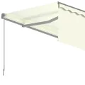 Auvent automatique rétractable avec store 6x3 m Crème